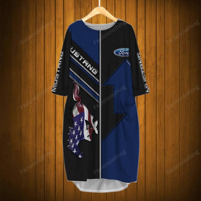 Sportswearmerch Mustang Car Personalized Pocket Dress For Fan