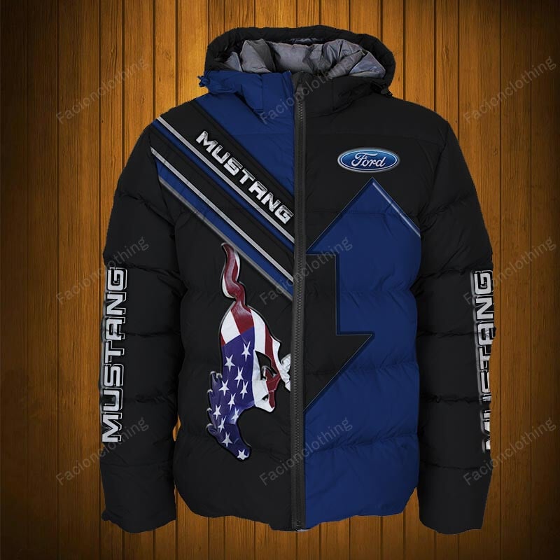Sportswearmerch Mustang Car Personalized Puffer Jacket For Fan
