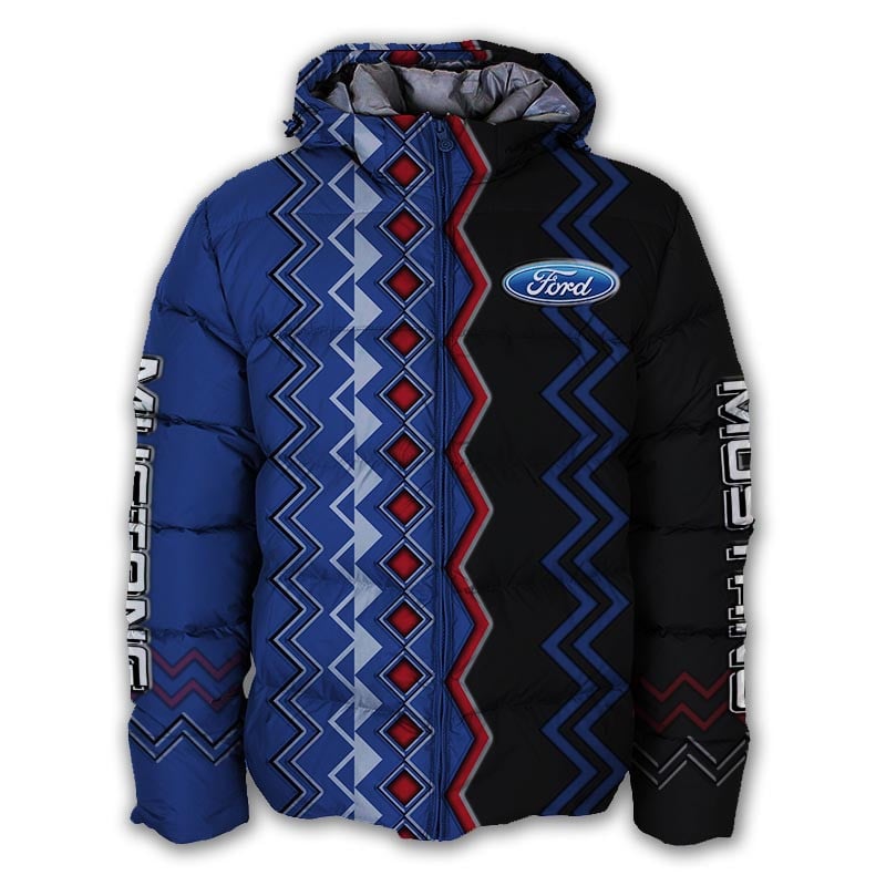 Sportswearmerch Mustang Car Personalized Puffer Jacket For Fan