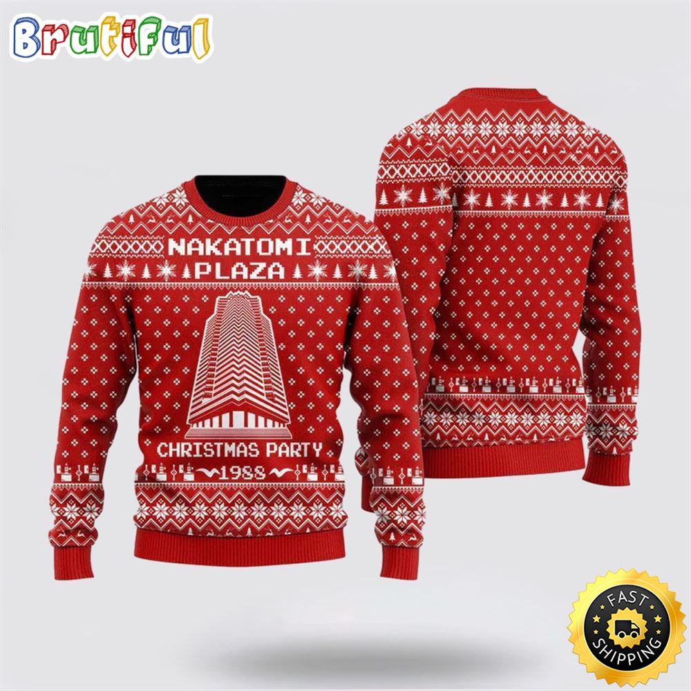 Sportswearmerch Nakatomi Plaza 1988 Personalized Christmas Sweater For Fan