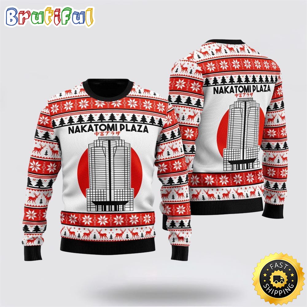 Sportswearmerch Nakatomi Plaza Party 1988 Personalized Christmas Sweater For Fan