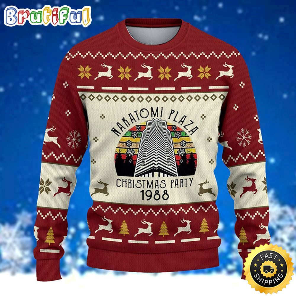 Sportswearmerch Nakatomi Plaza Party 1988 Personalized Christmas Sweater For Fan