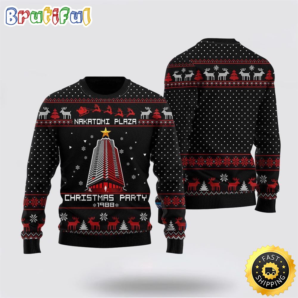 Sportswearmerch Nakatomi Plaza Party Personalized Christmas Sweater For Fan