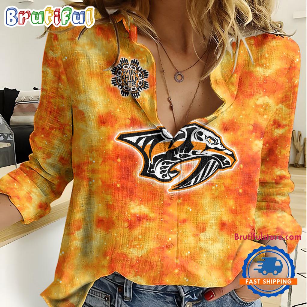 Sportswearmerch Nashville Predators NHL Hockey Women's Casual Shirt For Fan