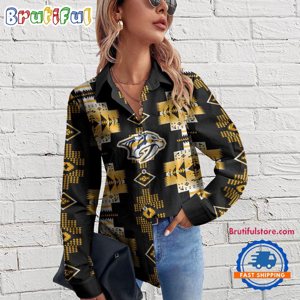 Sportswearmerch Nashville Predators NHL Special Native American Women's Casual Shirt For Fan