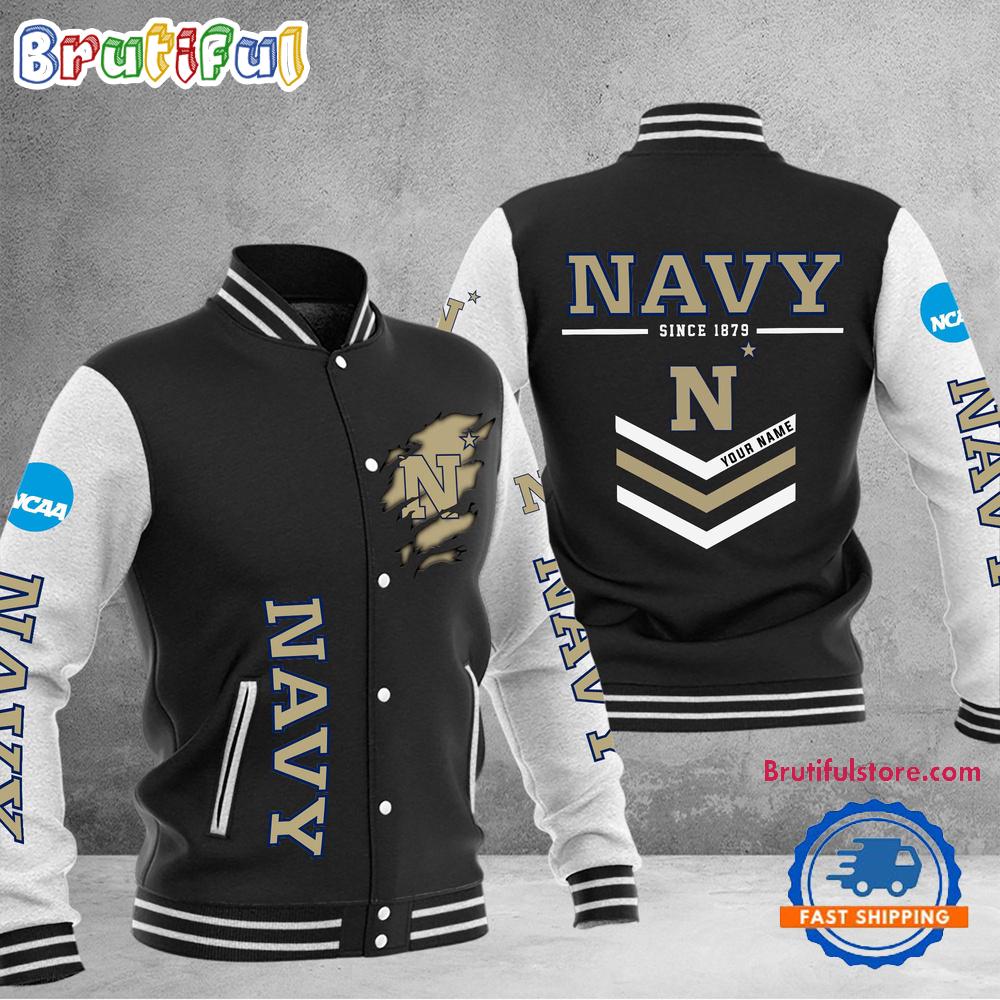 Sportswearmerch Navy Midshipmen NCAA Personalized Personalized Baseball Jacket For Fan