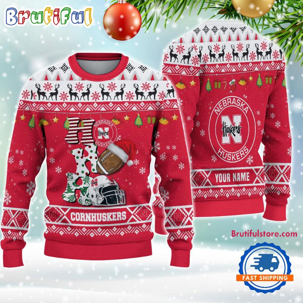 Sportswearmerch Nebraska Cornhuskers NCAA Personalized Christmas Sweater For Fan