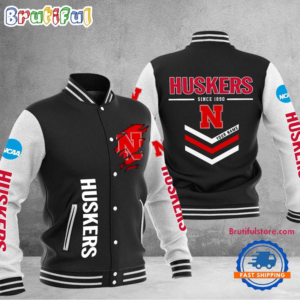 Sportswearmerch Nebraska Cornhuskers NCAA Personalized Personalized Baseball Jacket For Fan