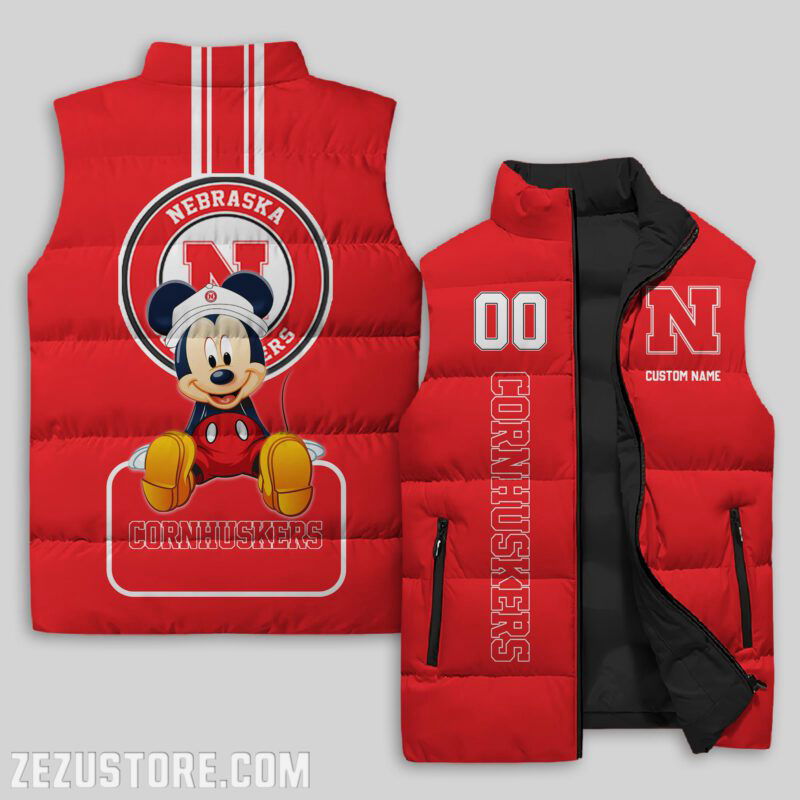 Sportswearmerch Nebraska Cornhuskers NCAA Sleeveless Puffer Jacket For Fans