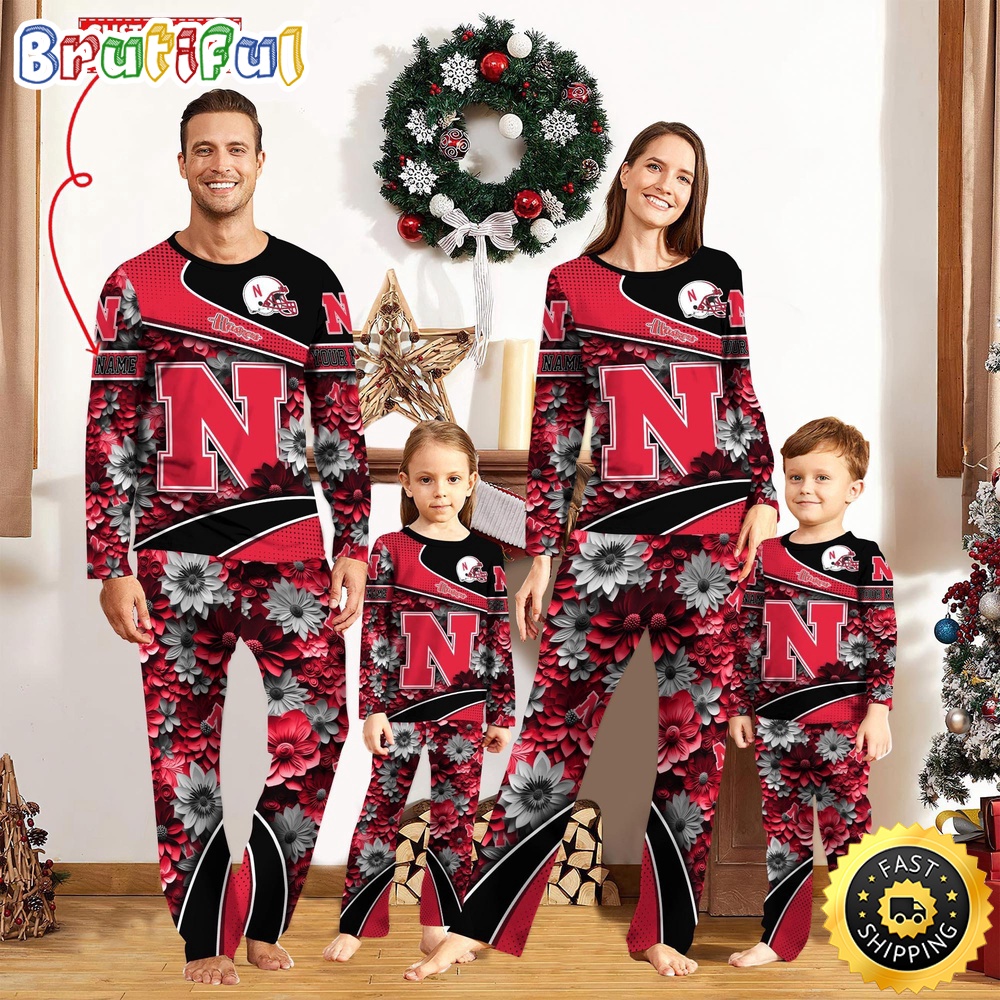 Sportswearmerch Nebraska Cornhuskers NCAA Sport Fans Personalized Pajamas Family For Fan