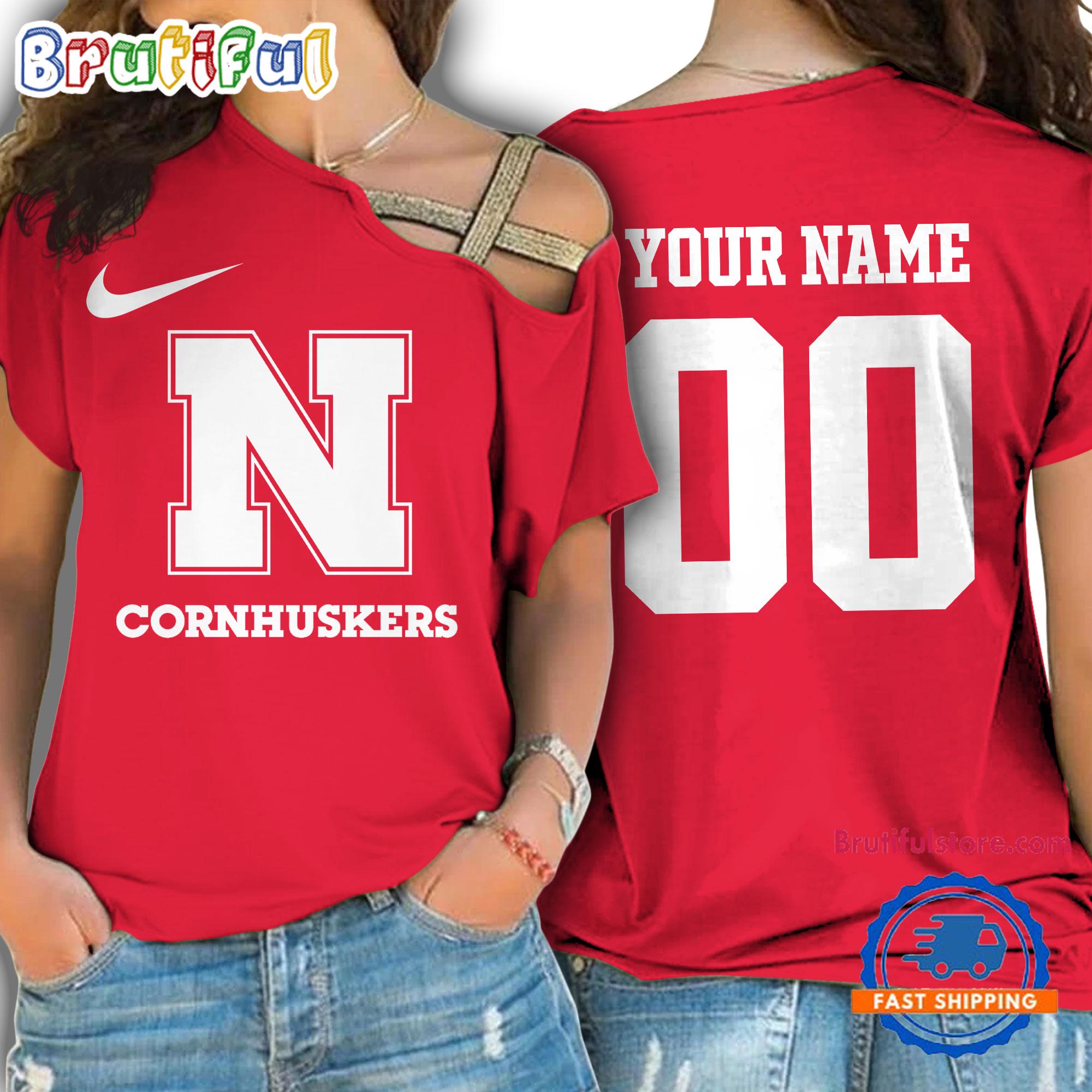 Sportswearmerch Nebraska Cornhuskers NCAA Strapless Sleeve Short For Fan