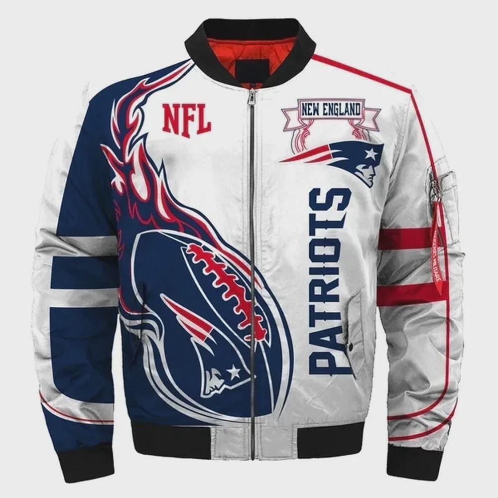 Sportswearmerch New England Patriots NFL Bomber Jacket For Fan