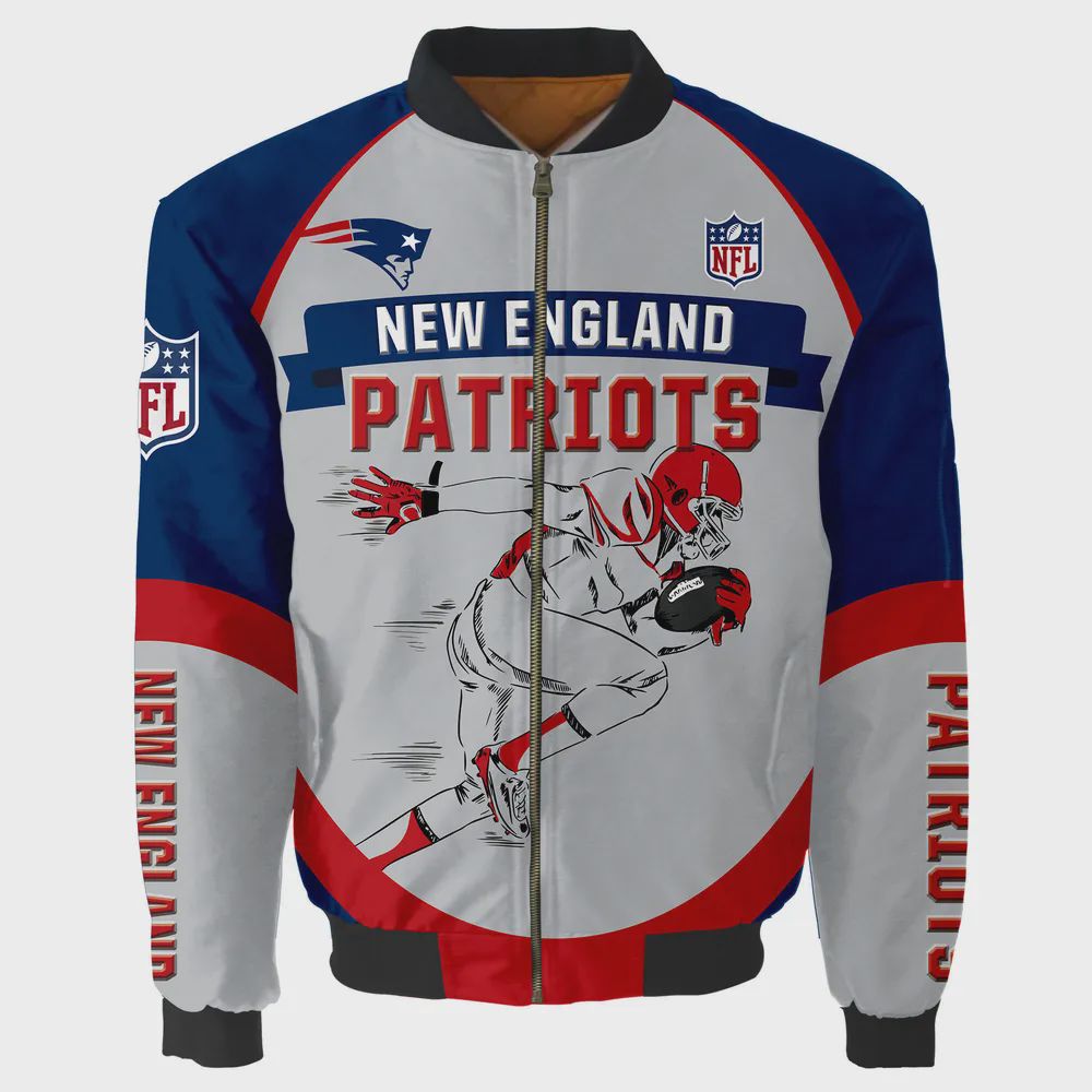 Sportswearmerch New England Patriots NFL Bomber Jacket For Fan