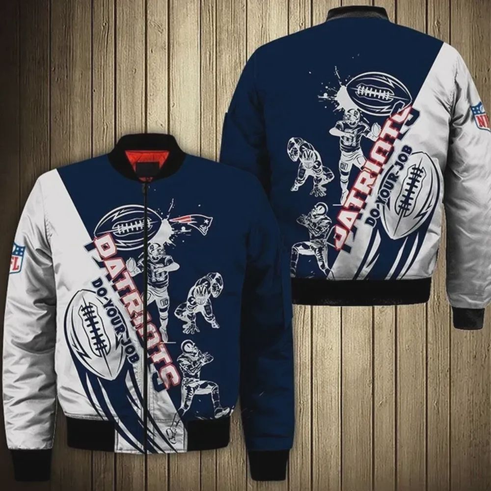 Sportswearmerch New England Patriots NFL Bomber Jacket For Fan