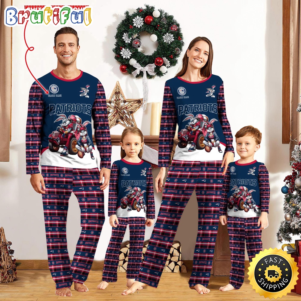 Sportswearmerch New England Patriots NFL Bunny Sports Personalized Pajamas Family For Fan