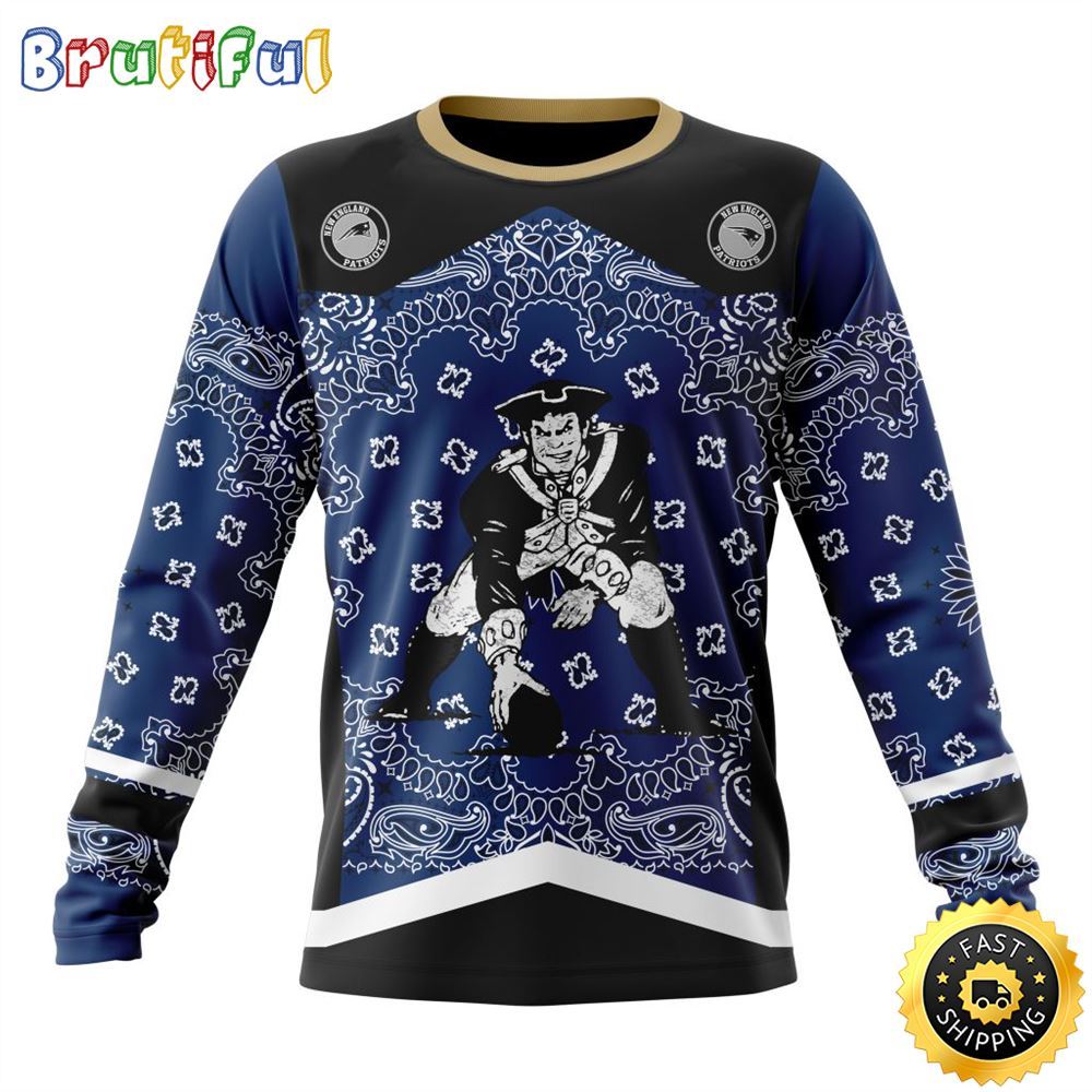 Sportswearmerch New England Patriots NFL Crewneck Classic Style Personalized Sweater For Fan