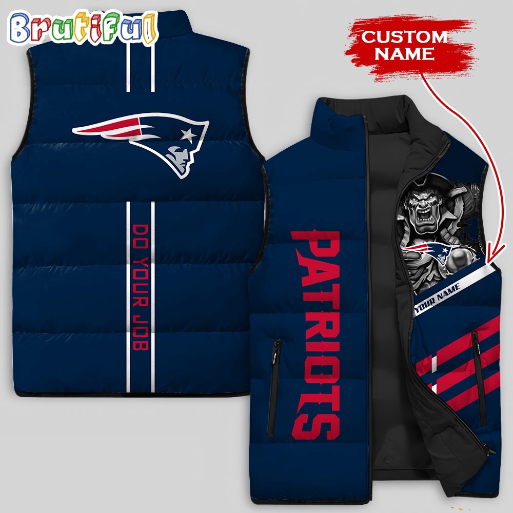 Sportswearmerch New England Patriots NFL Damn Right Sleeveless Down Puffer Jacket For Fan