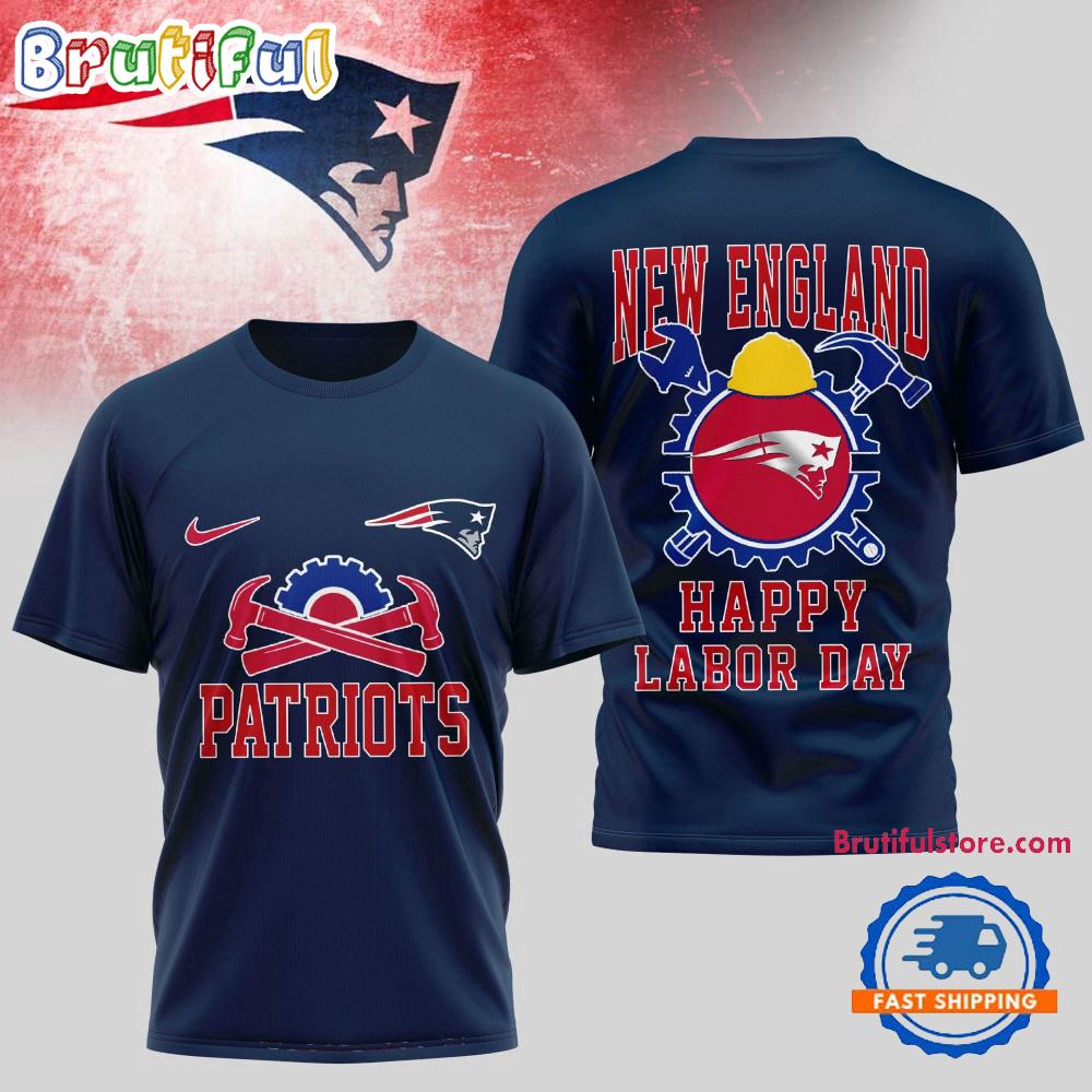 Sportswearmerch New England Patriots NFL Happy Labor Day 2025 Uniesx 3D Shirt For Fan