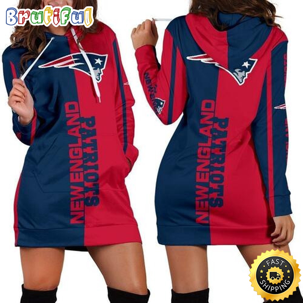 Sportswearmerch New England Patriots NFL Hoodie Dress For Fan