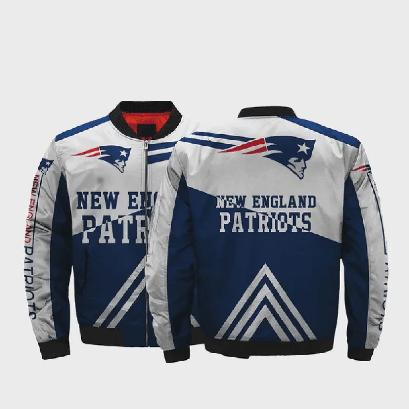 Sportswearmerch New England Patriots NFL Pattern Bomber Jacket For Fan