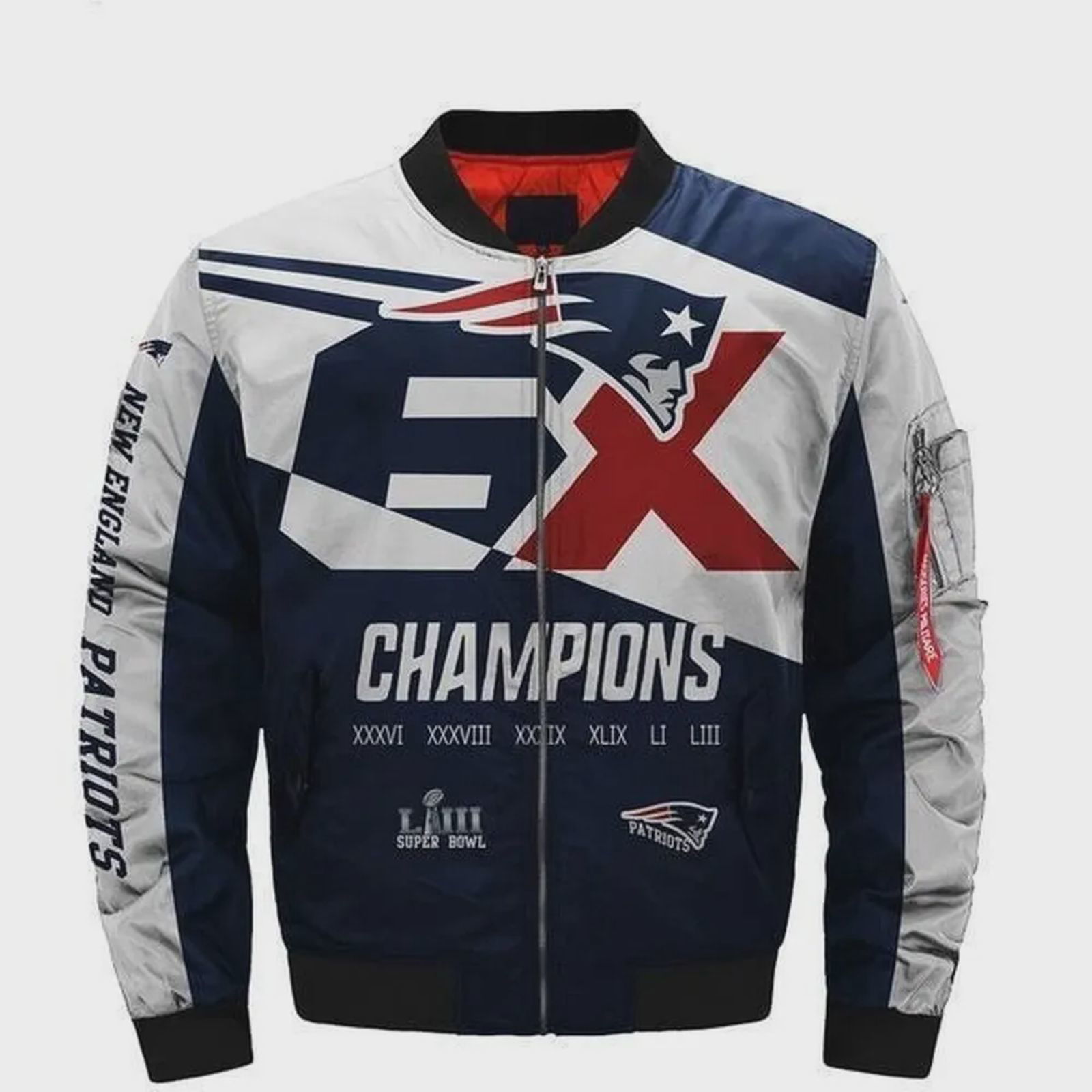 Sportswearmerch New England Patriots NFL Pattern Bomber Jacket For Fan