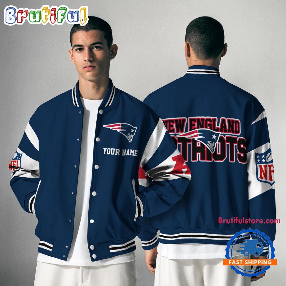 Sportswearmerch New England Patriots NFL Personalized Baseball Jacket For Fan