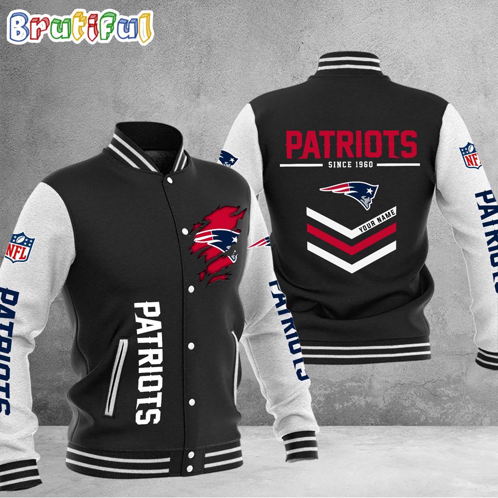 Sportswearmerch New England Patriots NFL Personalized Baseball Jacket For Fan