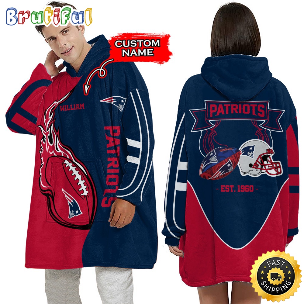 Sportswearmerch New England Patriots NFL Personalized Blaket Hoodie For Fan