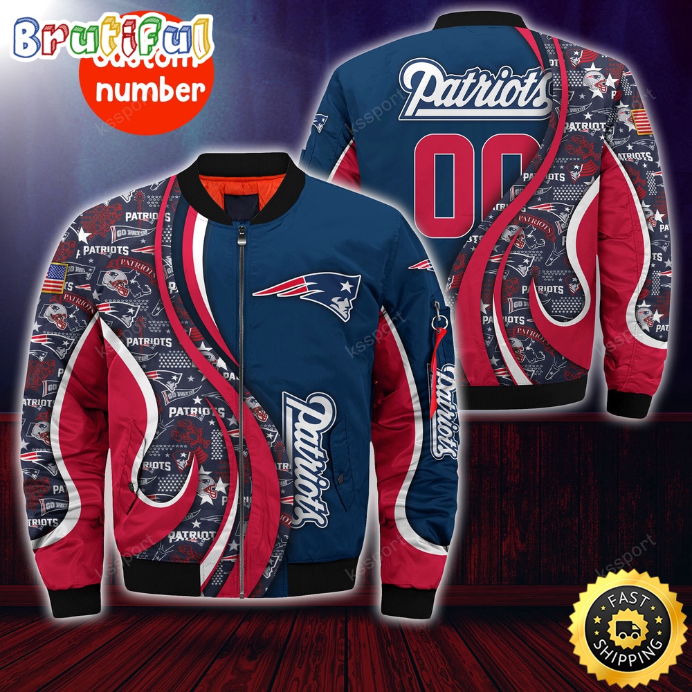 Sportswearmerch New England Patriots NFL Personalized Bomber Jacket For Fan