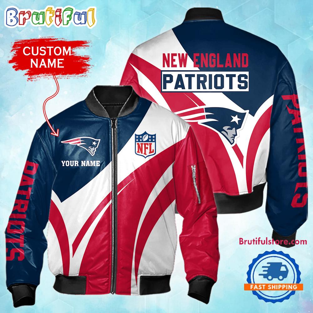 Sportswearmerch New England Patriots NFL Personalized Bomber Jacket For Fan