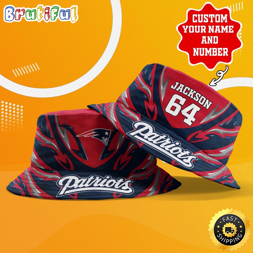 Sportswearmerch New England Patriots NFL Personalized Bucket Hat For Fan
