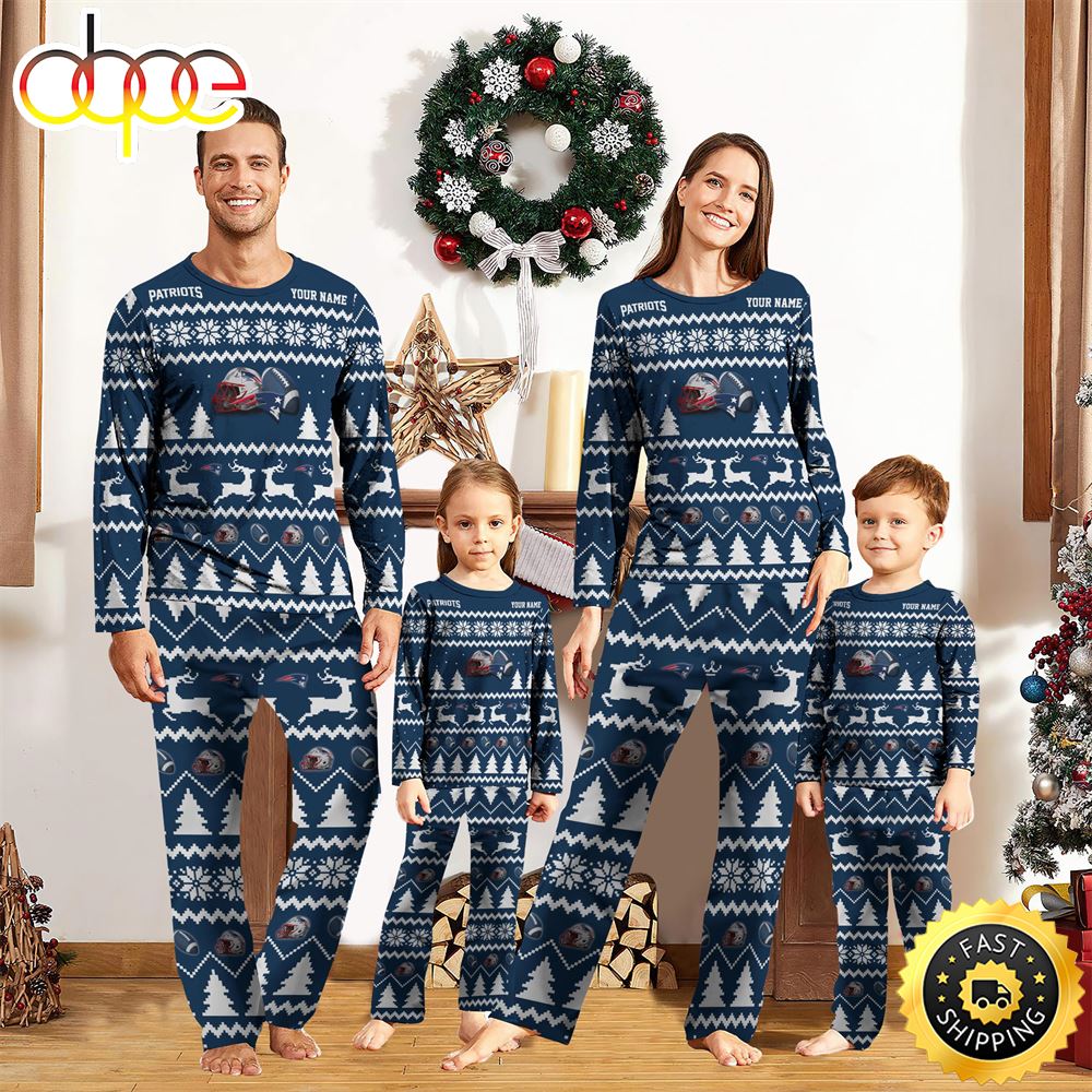 Sportswearmerch New England Patriots NFL Personalized Pajamas Family For Fan