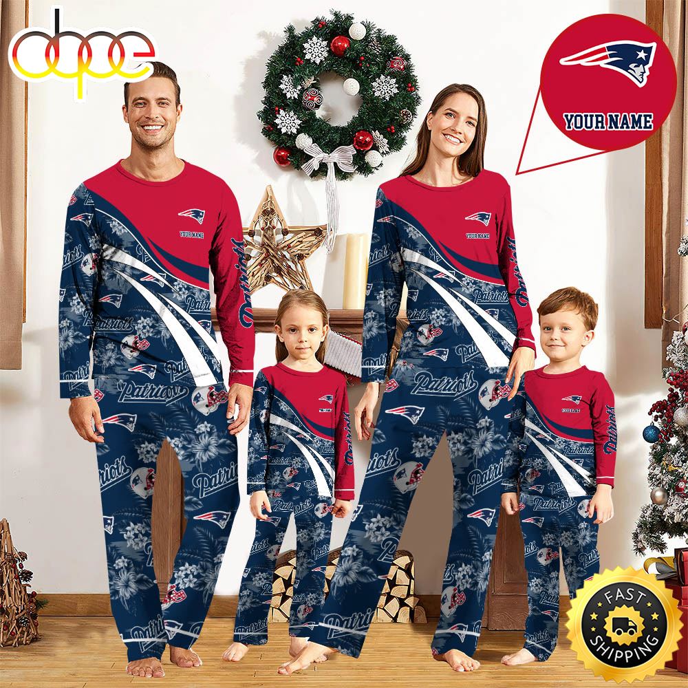 Sportswearmerch New England Patriots NFL Personalized Pajamas Family For Fan