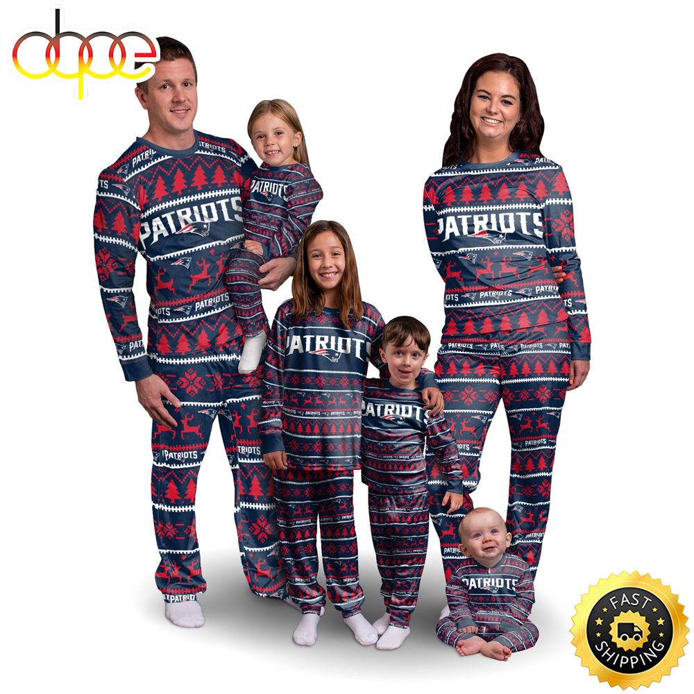 Sportswearmerch New England Patriots NFL Personalized Pajamas Family For Fan
