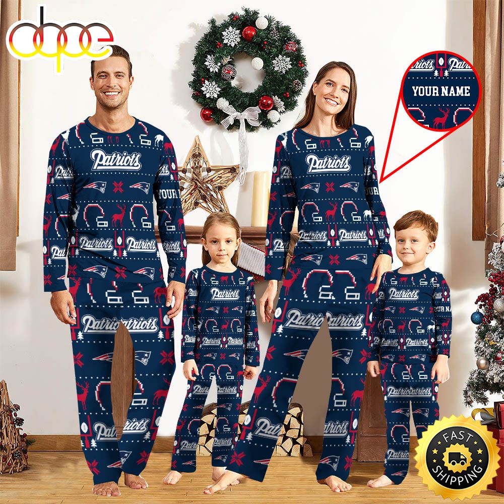 Sportswearmerch New England Patriots NFL Personalized Pajamas Family For Fan