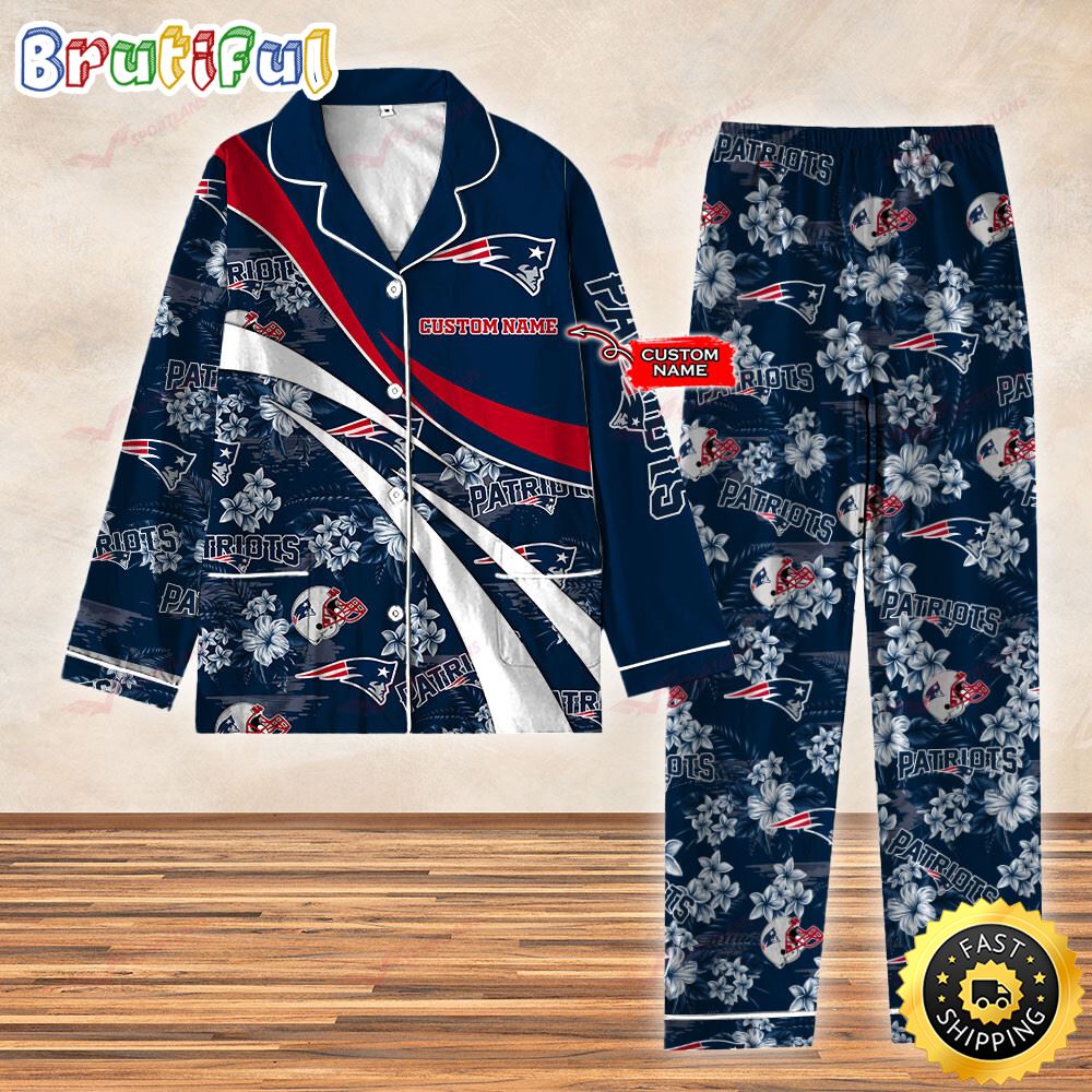 Sportswearmerch New England Patriots NFL Personalized Pajamas Set For Fan