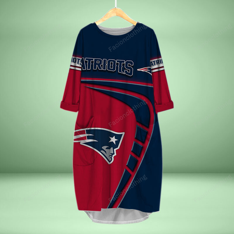 Sportswearmerch New England Patriots NFL Personalized Pocket Dress For Fan