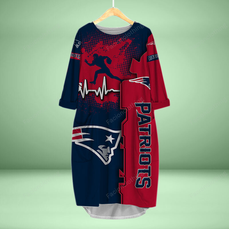 Sportswearmerch New England Patriots NFL Personalized Pocket Dress For Fan