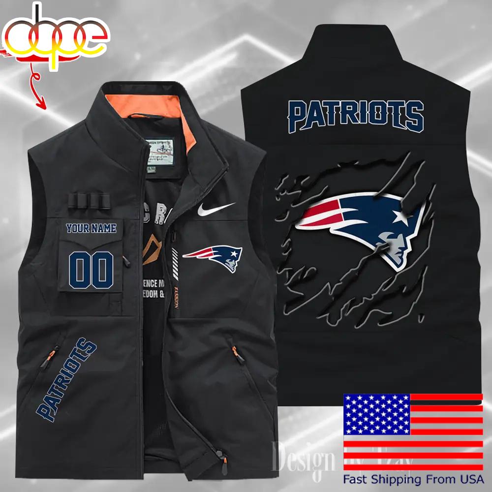 Sportswearmerch New England Patriots NFL Personalized Pocket Vest For Fan