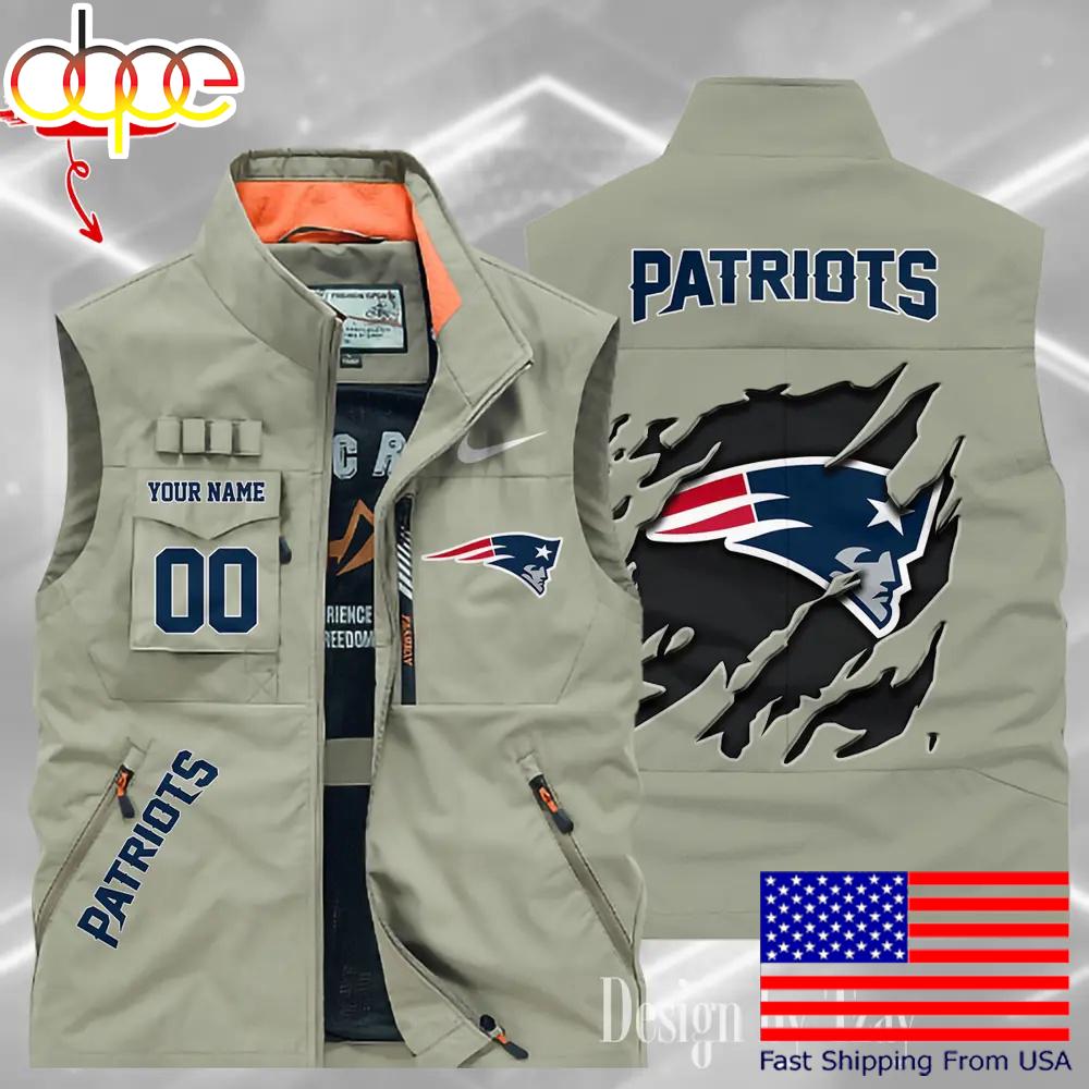 Sportswearmerch New England Patriots NFL Personalized Pocket Vest For Fan