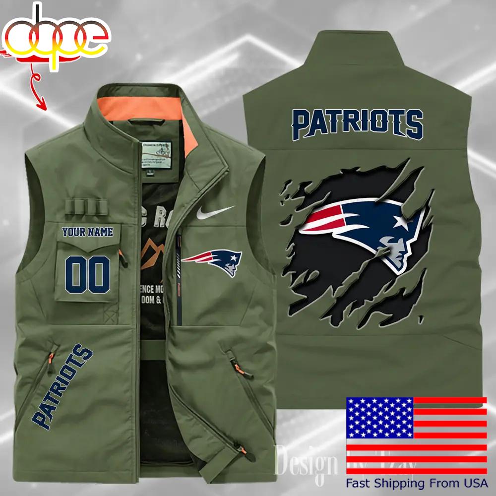 Sportswearmerch New England Patriots NFL Personalized Pocket Vest For Fan