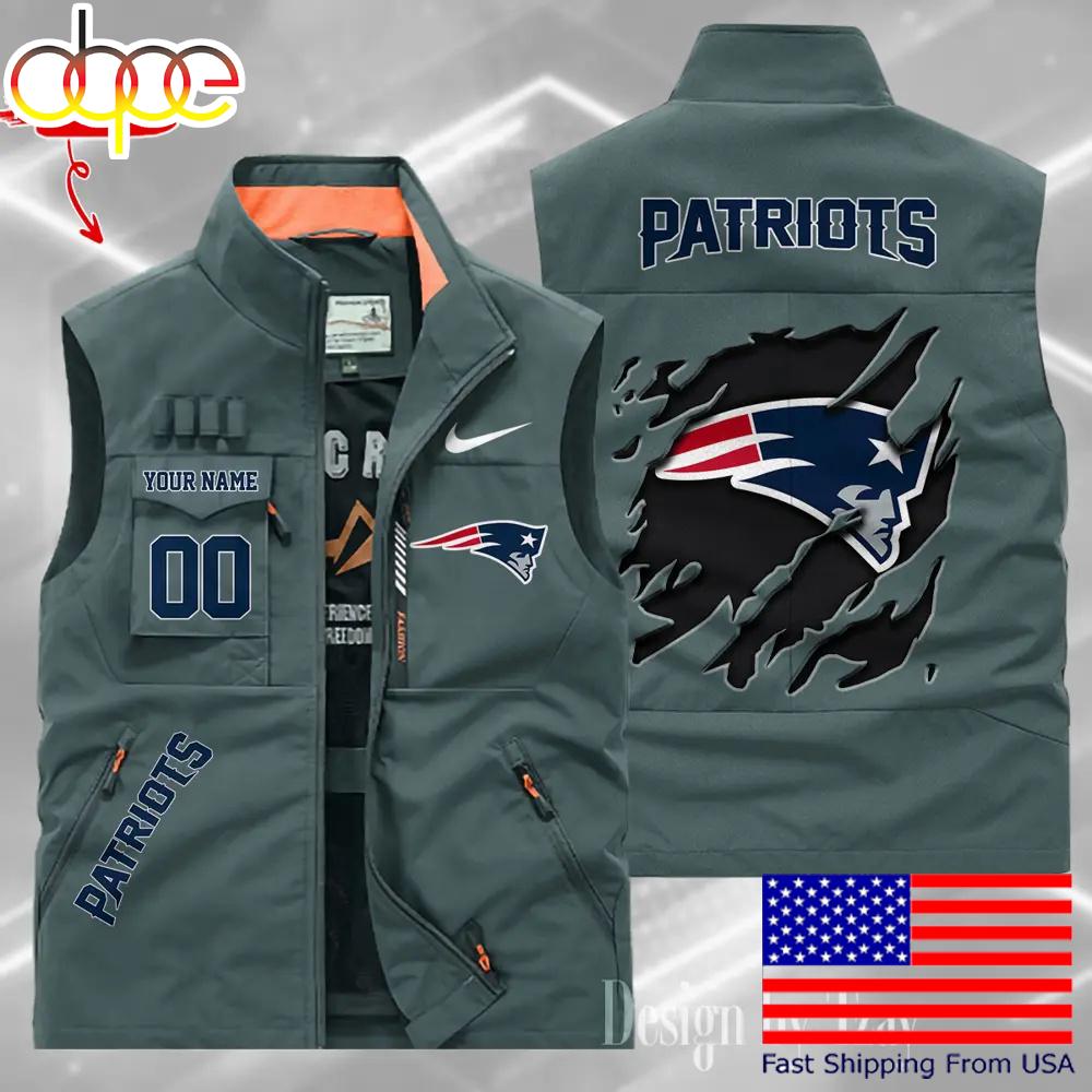 Sportswearmerch New England Patriots NFL Personalized Pocket Vest For Fan