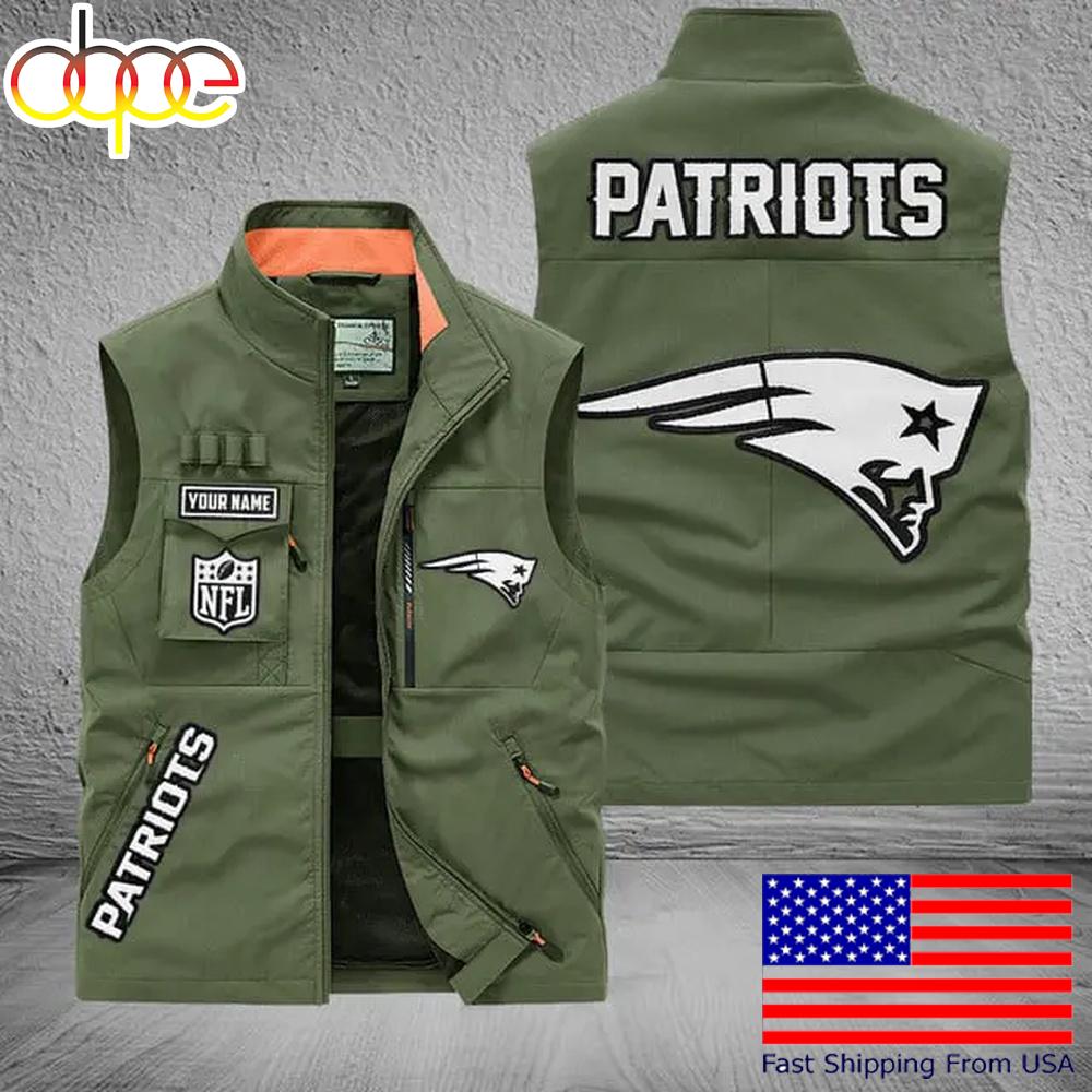 Sportswearmerch New England Patriots NFL Personalized Pocket Vest For Fans For Fan