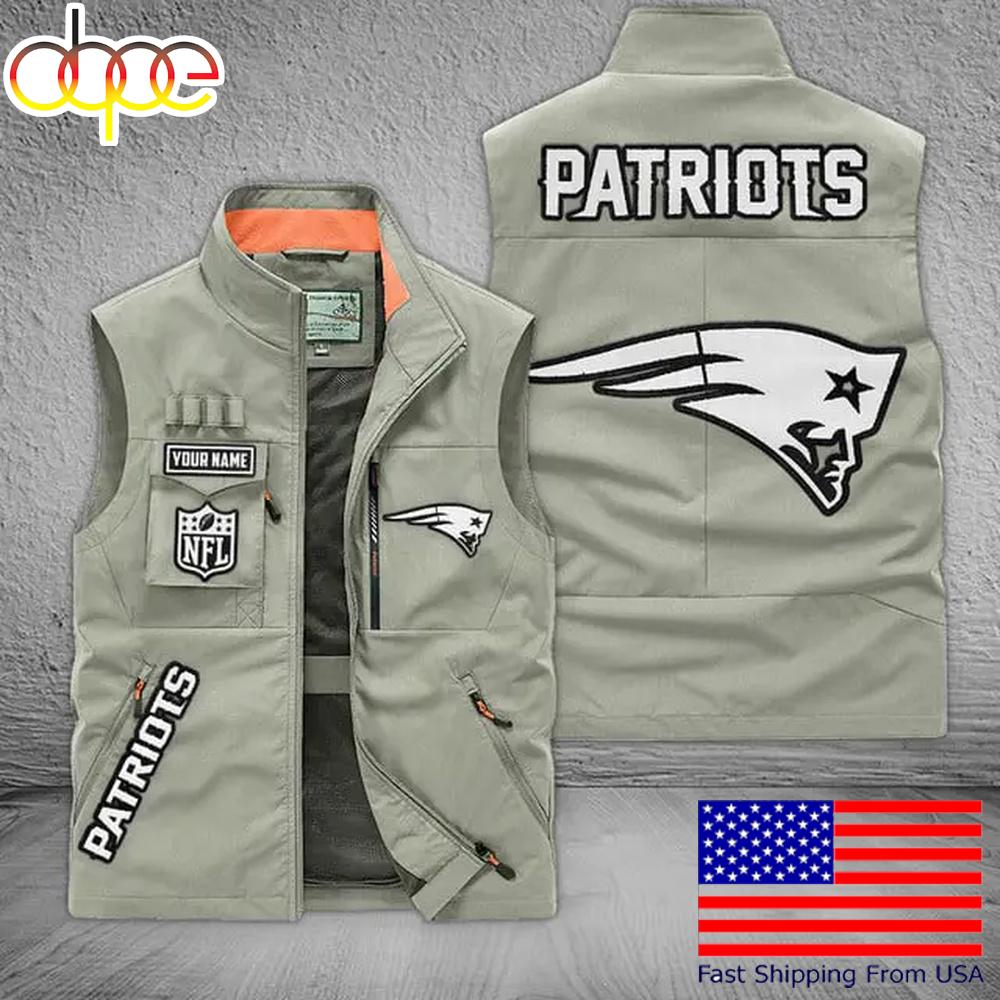 Sportswearmerch New England Patriots NFL Personalized Pocket Vest For Fans For Fan