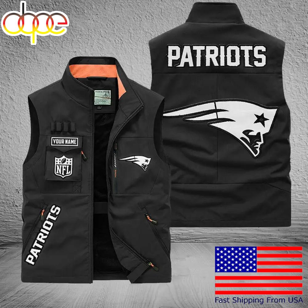 Sportswearmerch New England Patriots NFL Personalized Pocket Vest For Fans For Fan