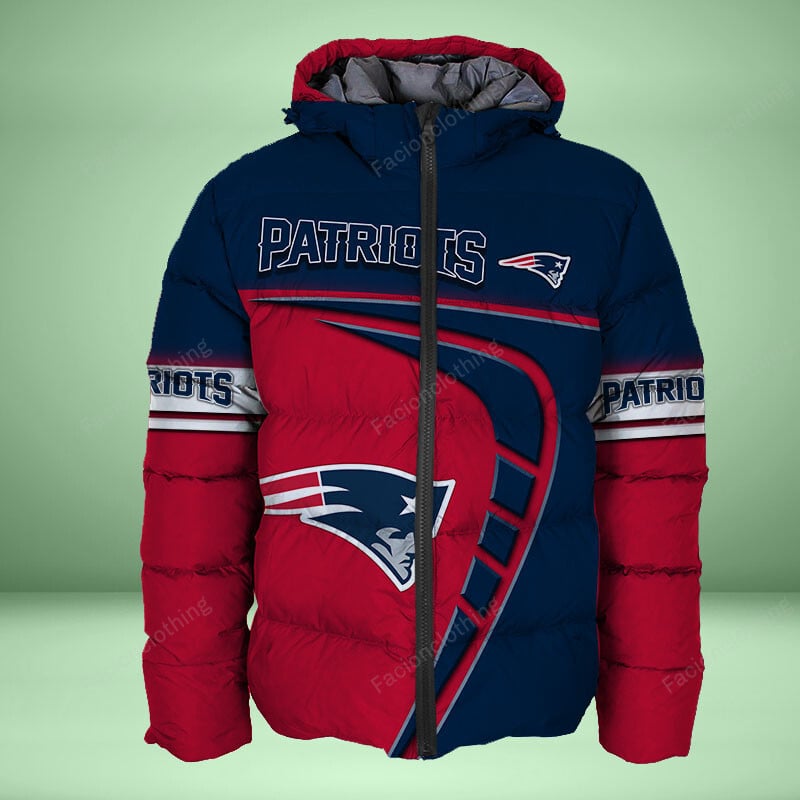 Sportswearmerch New England Patriots NFL Personalized Puffer Jacket For Fan