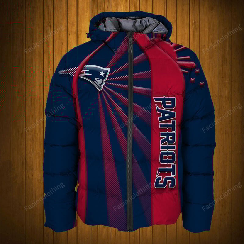Sportswearmerch New England Patriots NFL Puffer Jacket Personalized For Fan