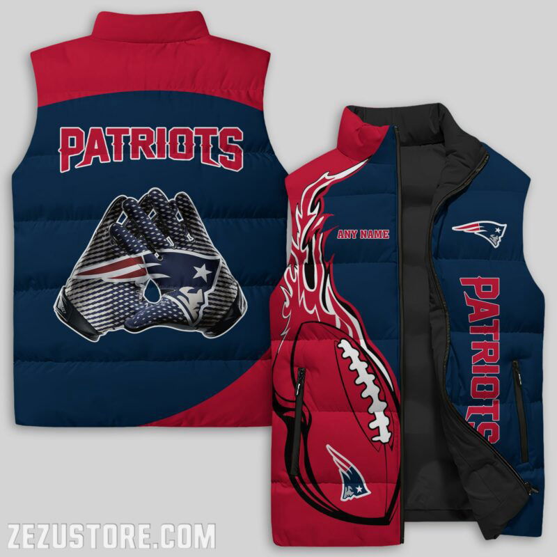 Sportswearmerch New England Patriots NFL Sleeveless Puffer Jacket For Fans
