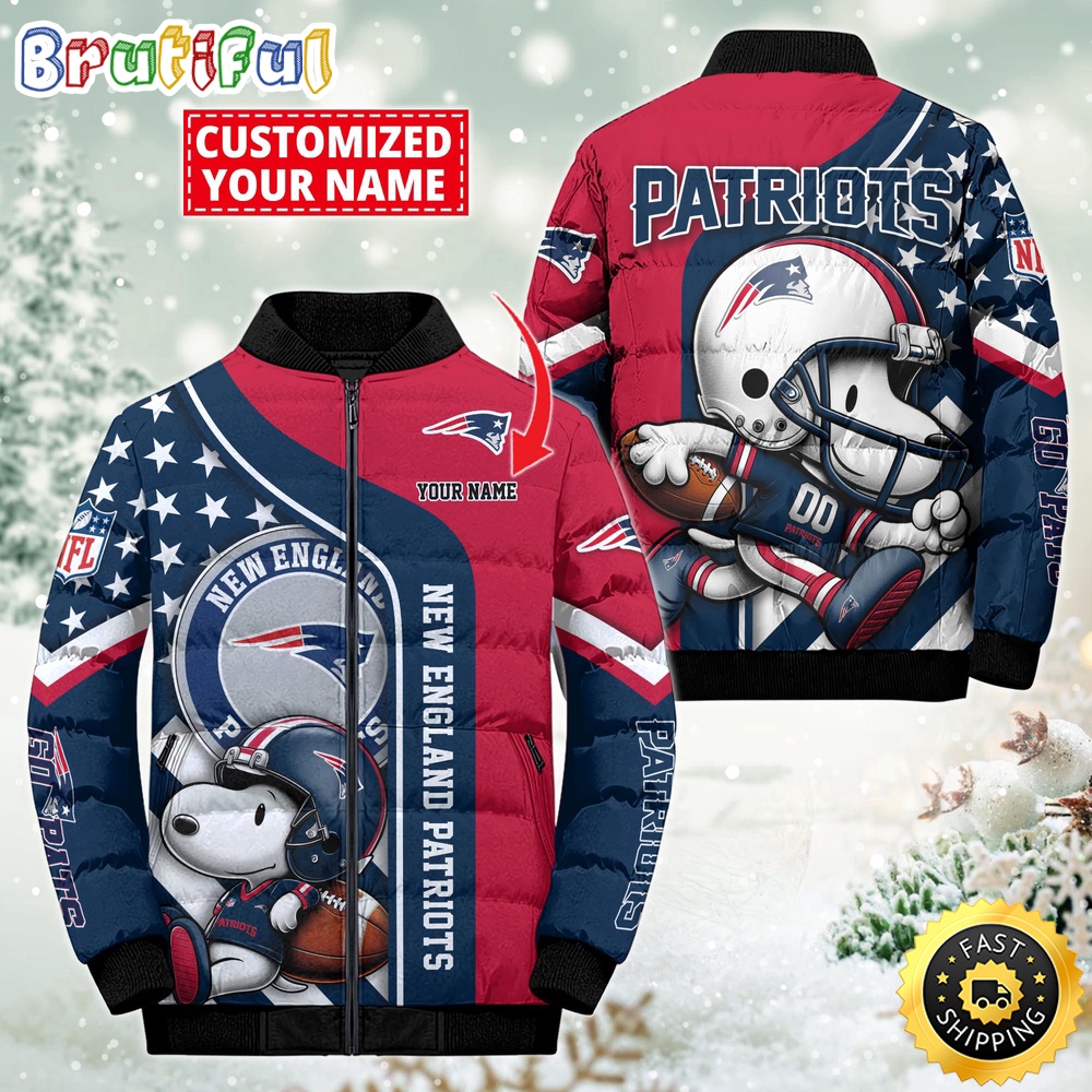 Sportswearmerch New England Patriots NFL Snooby Puffer Jacket For Fan
