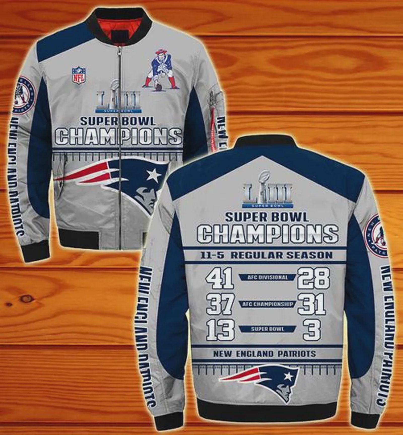 Sportswearmerch New England Patriots NFL Super Bowl Bomber Jacket For Fan